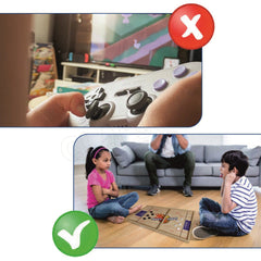 2 in 1 Slingo Wooden Board Game | Fast Finger Puck Game with Elastic Band & Acrylic Pucks | Multiplayer Indoor Tabletop Game for Kids, Teens & Adults