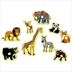 Set of colorful animal stickers on a white background
