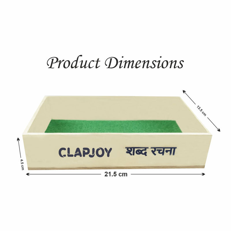 Clapjoy Hindi Shabd Rachna Wooden Word Formation Game for Kids | 145 Pieces Hindi Vowels, Consonants & Matras Learning Set | Educational Language Learning Toy