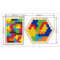 Two geometric puzzles with measurements on a white background