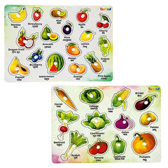 Todfod Wooden Fruits & Vegetable Puzzle