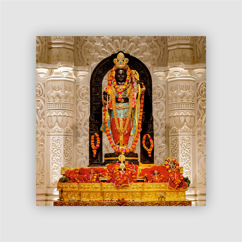 Lord Ram Fridge Magnet | 3x3 Inch Ornate Temple Deity Hindu God Religious Souvenir & Decor