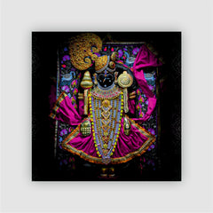 Dwarkadhish Beautiful Fridge Magnet | 3x3 Inch Ornate Hindu Deity Religious Souvenir & Home Decor