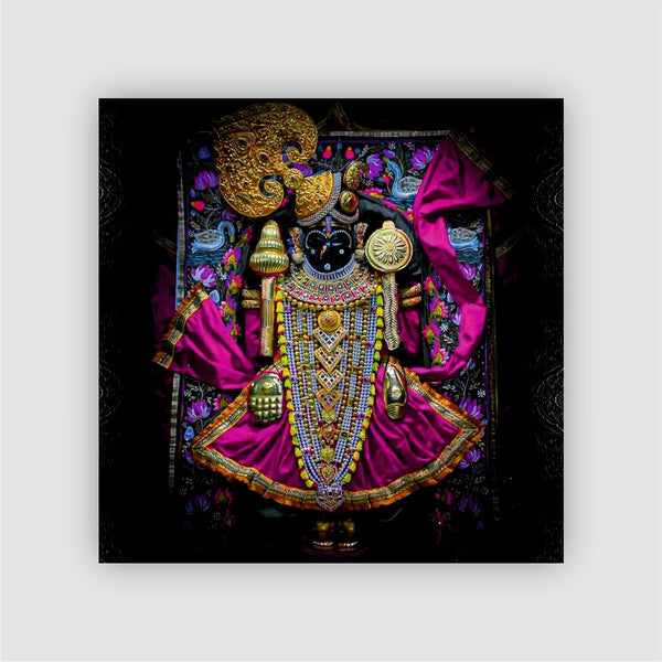 Dwarkadhish Beautiful Fridge Magnet | 3x3 Inch Ornate Hindu Deity Religious Souvenir & Home Decor