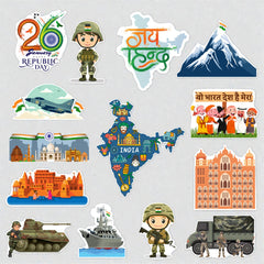 Todfod Republic Day Photo Booth Props for Kids & Family | 26 January Patriotic Tricolor Props Set | Indian Flag & Ashoka Chakra Photo Props for Baby Photoshoot, School Decoration & Party Celebration