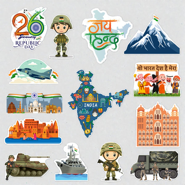 Todfod Republic Day Photo Booth Props for Kids & Family | 26 January Patriotic Tricolor Props Set | Indian Flag & Ashoka Chakra Photo Props for Baby Photoshoot, School Decoration & Party Celebration