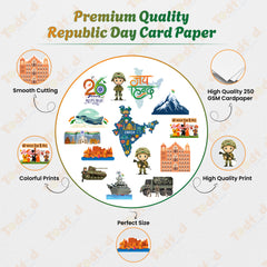 Todfod Republic Day Photo Booth Props for Kids & Family | 26 January Patriotic Tricolor Props Set | Indian Flag & Ashoka Chakra Photo Props for Baby Photoshoot, School Decoration & Party Celebration