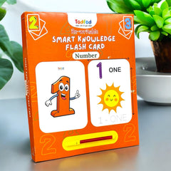 Todfod smart knowledge flash card packaging with educational design on an indoor setting