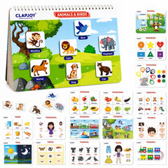 Toddler Learning Binder for Kids 2-5 Years | Reusable Velcro Activity Book | Educational Learning Binder for Alphabet, Colors, Shapes, Animals, Fruits & Vegetables | Montessori Learning Toy