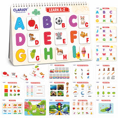 Toddler Learning Binder Level 2 for Kids 2-5 Years | Reusable Velcro Activity Book | Educational Montessori Learning Binder | Alphabet, Counting, Colors, Animals, Weather, Puzzles & More
