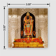 Lord Ram Fridge Magnet | 3x3 Inch Ornate Temple Deity Hindu God Religious Souvenir & Decor
