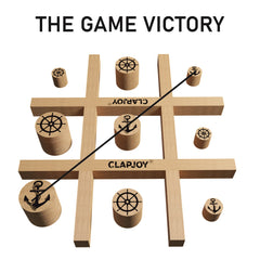 Wooden Cambio 3D Tic Tac Toe Board Game | Strategy & Skill Game with 12 Wooden Playing Pieces and 4 Wooden Rods | Family Indoor Game for Kids & Adults