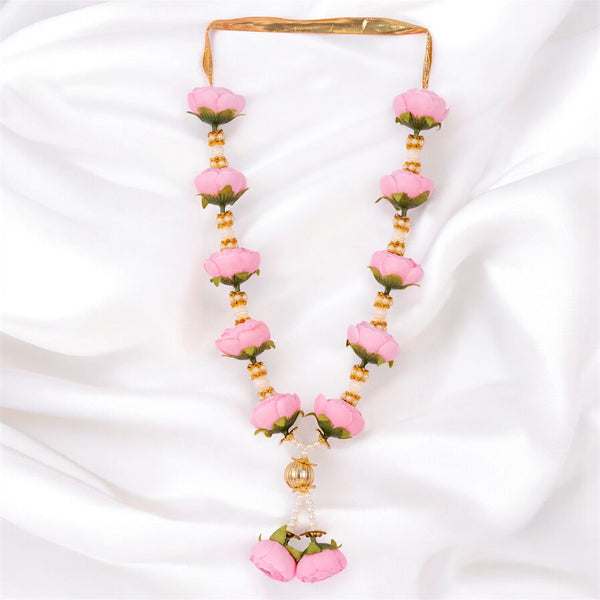 Smaran Pink Peony & Rose Artificial Floral Garland plastic Garland