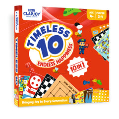 10 in 1 Board Game for Kids & Family | Ludo, Chess, Snakes & Ladders, Backgammon, Solitaire, Treasure Hunt & More | 2-4 Players | Age 4+ | With Rainbow Card Game
