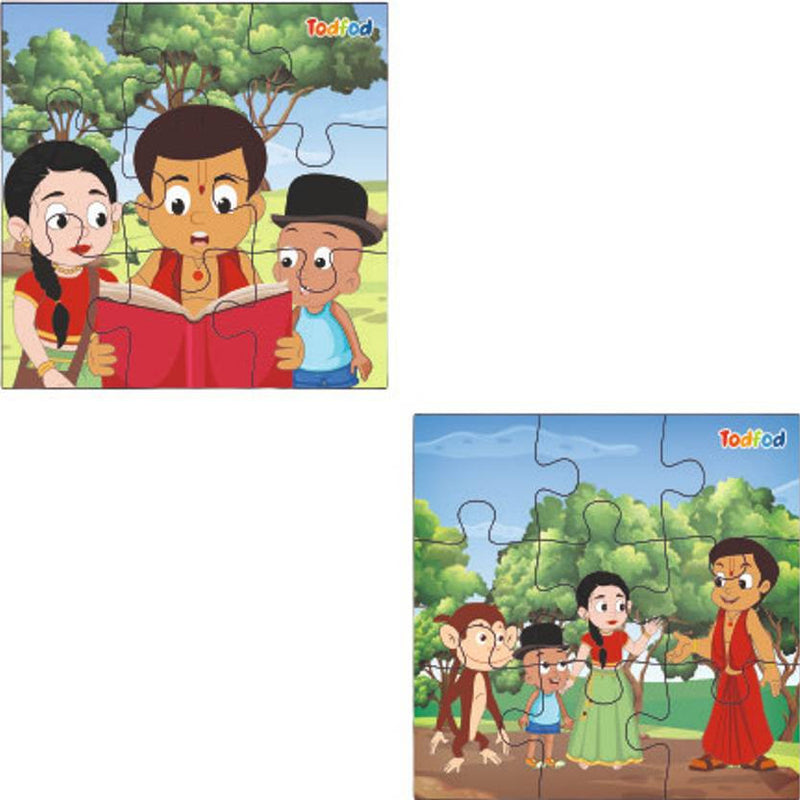Children's puzzle with cartoon characters and 'Toddl' branding
