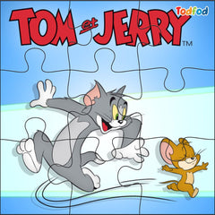 Todfod Wooden Jigsaw Puzzles Toy for Kids & Children, Tom & Jerry 6 in 1 Jigsaw Puzzles 54 Pieces, Anime Cartoon Character Educational Toy (Tom & Jerry)
