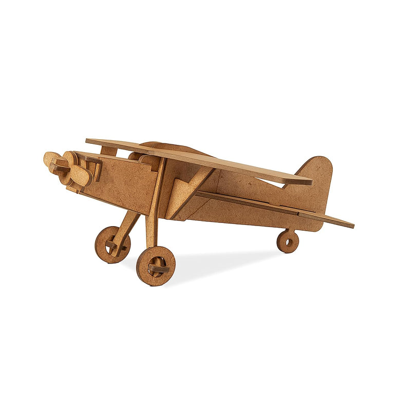 Sky Crafter 3D DIY Wooden Airplane Puzzle for Kids | Build, Paint & Play Wooden Model Kit with 34 Wooden Pieces, 6 Watercolor Pens, Tempera Colors & Paint Brush | Creative STEM Activity
