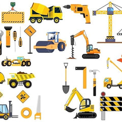 Todfod Construction Digital Backdrops (30+ Props) | Builder Theme Digital Backdrops for Baby Photoshoot, Kids Photography & Editing