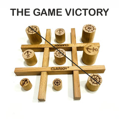 Wooden Cambio 3D Tic Tac Toe Board Game | Strategy & Skill Game with 12 Wooden Playing Pieces and 4 Wooden Rods | Family Indoor Game for Kids & Adults