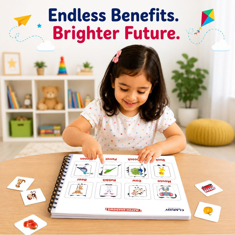 Toddler Learning Binder for Kids 2-5 Years | Reusable Velcro Activity Book | Educational Learning Binder for Alphabet, Colors, Shapes, Animals, Fruits & Vegetables | Montessori Learning Toy