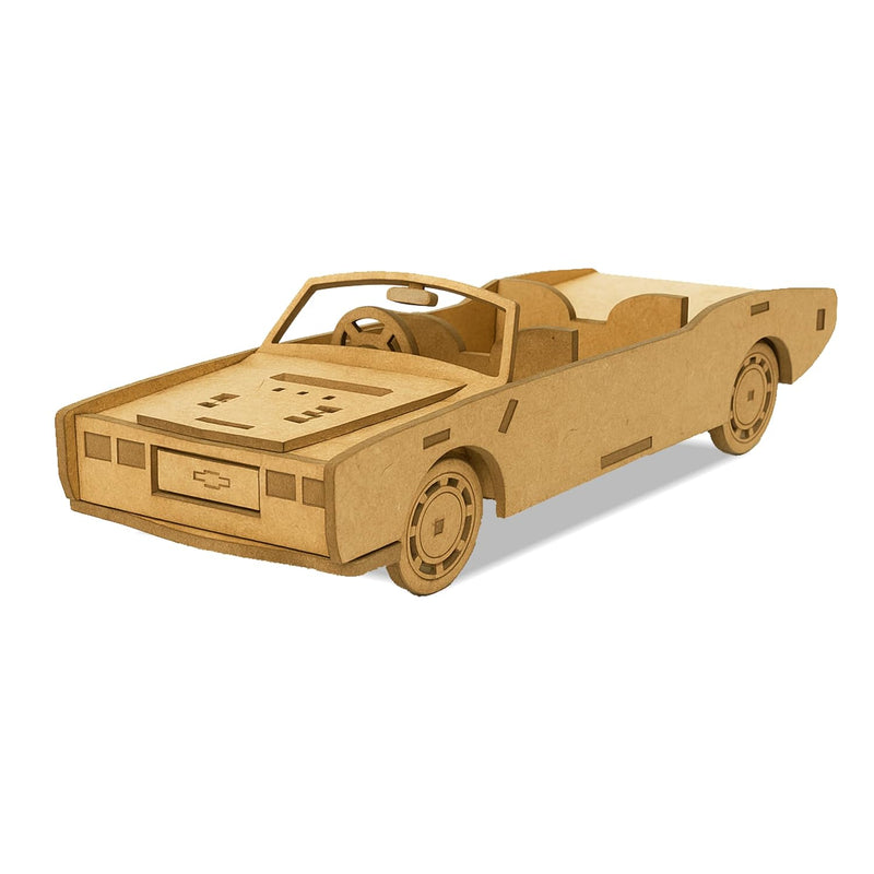 3D DIY Wooden Puzzle Speed Star Racer Car Kit for Kids | Build, Paint & Play Creative Wooden Model Making Kit with Water Color Pens, Tempera Paints & Brush | Educational STEM Craft Activity Toy | Age 8+