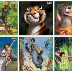 Set of Disney The Jungle Book puzzles featuring characters and scenes from the movie.