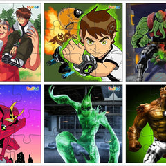 Wooden Jigsaw Puzzles Ben 10 Anime Cartoon Characters For Kids 54 Pieces