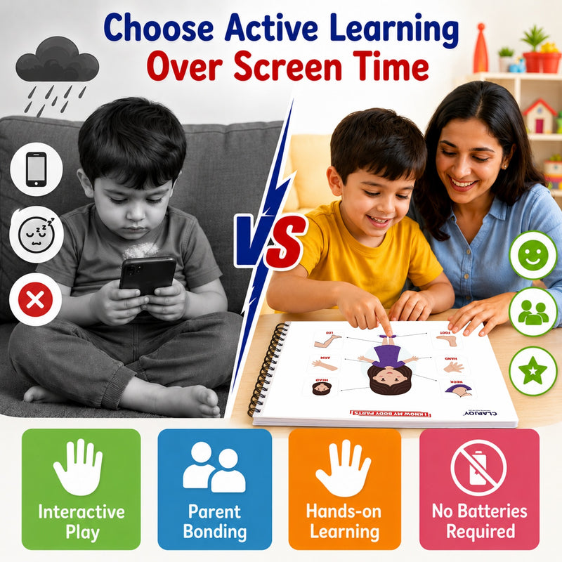 Toddler Learning Binder for Kids 2-5 Years | Reusable Velcro Activity Book | Educational Learning Binder for Alphabet, Colors, Shapes, Animals, Fruits & Vegetables | Montessori Learning Toy