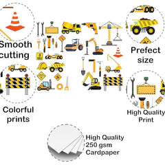 Todfod Construction Digital Backdrops (30+ Props) | Builder Theme Digital Backdrops for Baby Photoshoot, Kids Photography & Editing