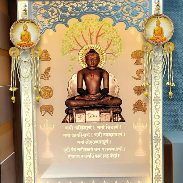 Smaran Buddha Latkan Pair For Walls & Door,Shaadi/Diwali Decor Hanging 2 Pcs Toran