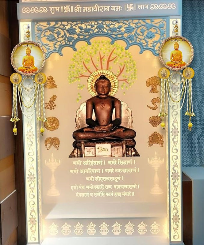 Smaran Buddha Latkan Pair For Walls & Door,Shaadi/Diwali Decor Hanging 2 Pcs Toran
