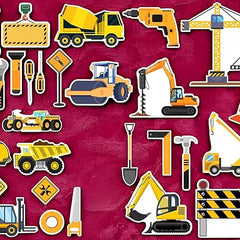 Todfod Construction Digital Backdrops (30+ Props) | Builder Theme Digital Backdrops for Baby Photoshoot, Kids Photography & Editing