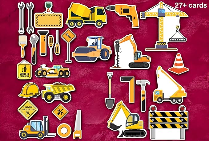 Todfod Construction Digital Backdrops (30+ Props) | Builder Theme Digital Backdrops for Baby Photoshoot, Kids Photography & Editing