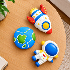 Todfod DIY Plaster Painting Kit for Kids | 3D Space Theme Rocket Astronaut Moon | 6 Colours and Paint Brush Included | Creative Art and Craft Activity