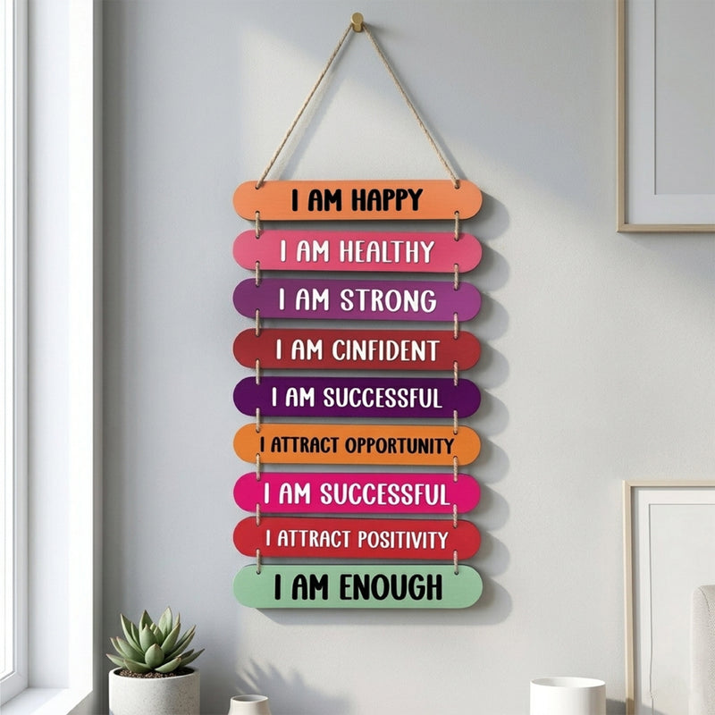 TodFod Affirmation Wall Hanging Decor | 24x11 Inch 