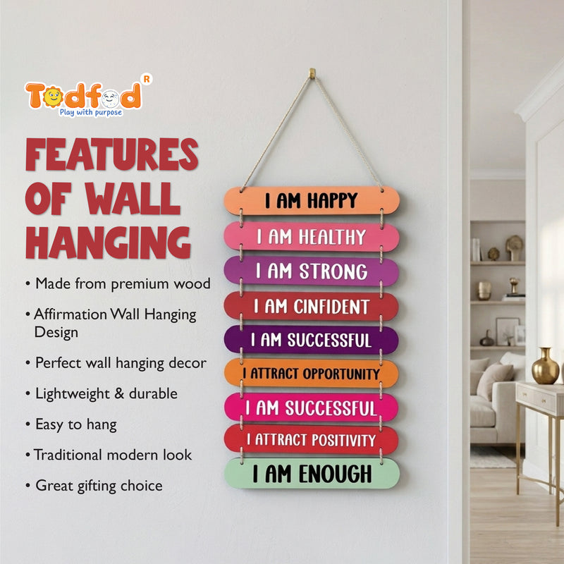 TodFod Affirmation Wall Hanging Decor | 24x11 Inch 