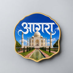 Todfod Agra Taj Mahal Fridge Magnet | Wooden Taj Mahal Souvenir Refrigerator Magnet | Agra Travel Decorative Magnet for Kitchen, Home & Office | 3 Inch