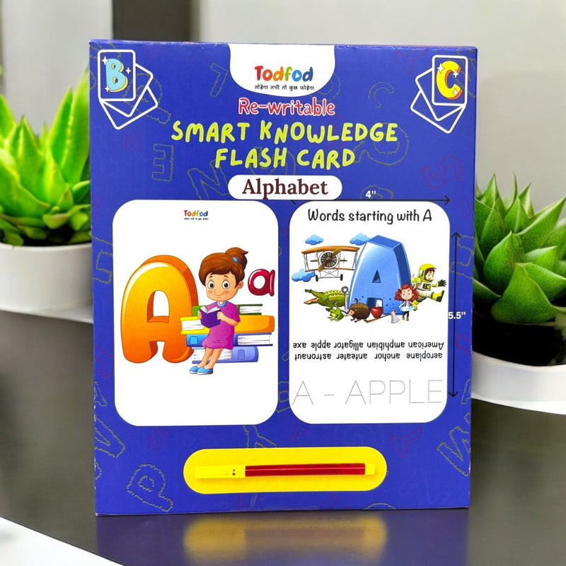 Todfod smart knowledge flash card packaging with educational design on a neutral background