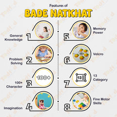 Todfod Bade Natkhat Velcro Learning Book for Toddlers | Hands-On Interactive Educational Activity for Early Learning