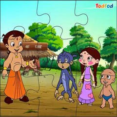 Todfod Wooden Jigsaw Puzzles Chota Bheem & friend Anime Cartoon Characters For Kids (54 Pieces)
