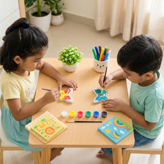 Todfod DIY Butterfly Painting Kit for Kids with 3 White Butterfly Shapes, 6 Paint Colours and Paint Brush