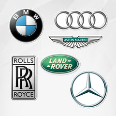TodFod Car Brands Logo Fridge Magnet Set of 6 | 3 Inch Luxury Auto Emblems MDF Wood Magnets for Men & Garage Decor