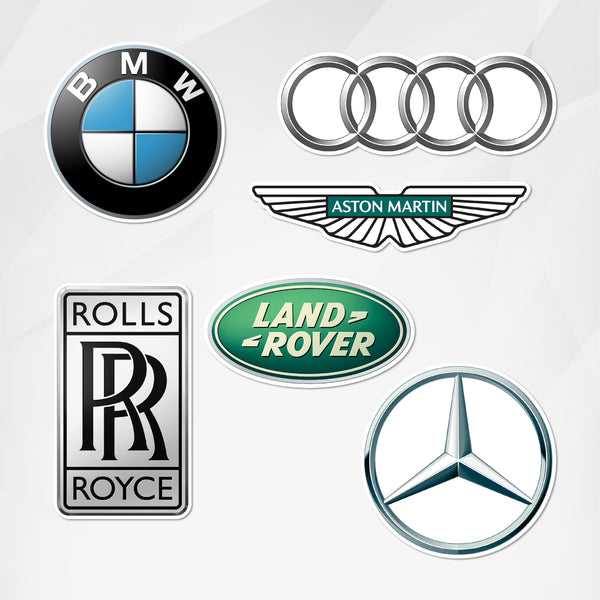 TodFod Car Brands Logo Fridge Magnet Set of 6 | 3 Inch Luxury Auto Emblems MDF Wood Magnets for Men & Garage Decor