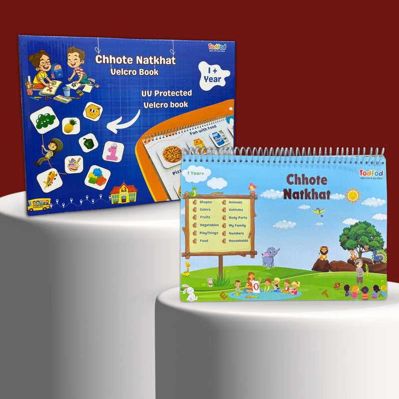 Children's educational book with colorful illustrations on a white surface