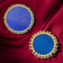Smaran Combo Decorative Round Platter 12 inch and 9 Inch