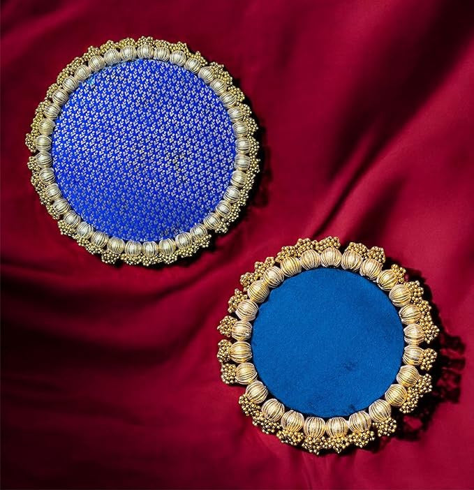 Smaran Combo Decorative Round Platter 12 inch and 9 Inch
