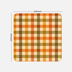 Todfod Cozy Fall Wooden Coasters Set of 6 – Autumn Printed Square Tea & Coffee Mug Coasters for Home & Office