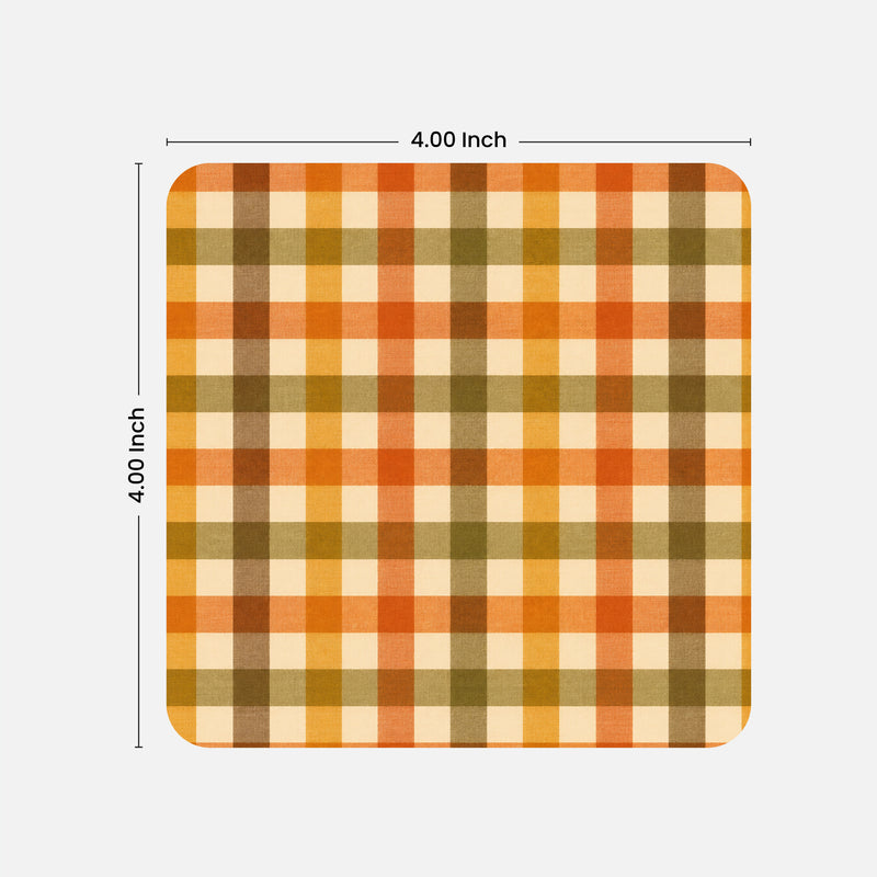 Todfod Cozy Fall Wooden Coasters Set of 6 – Autumn Printed Square Tea & Coffee Mug Coasters for Home & Office