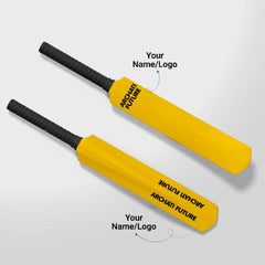 Todfod Personalized Yellow Cricket Bat | Custom Name & Logo Print Wooden Bat | Archati Future Sports Gift for Kids Adults & Corporate Events