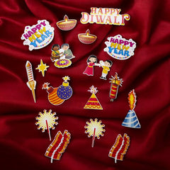 Todfod Diwali and New Year Theme Cards for Baby Photo shoot and Learning  (Set of 10)